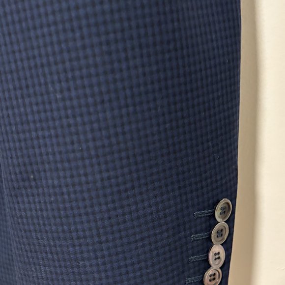 Canali Bue Checked Wool Sport Coat/ Blazer 44/46 Made in Italy - Picture 4 of 12
